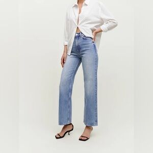 NWT Reformation Wilder High Rise Crop Jeans - Dillon Wash